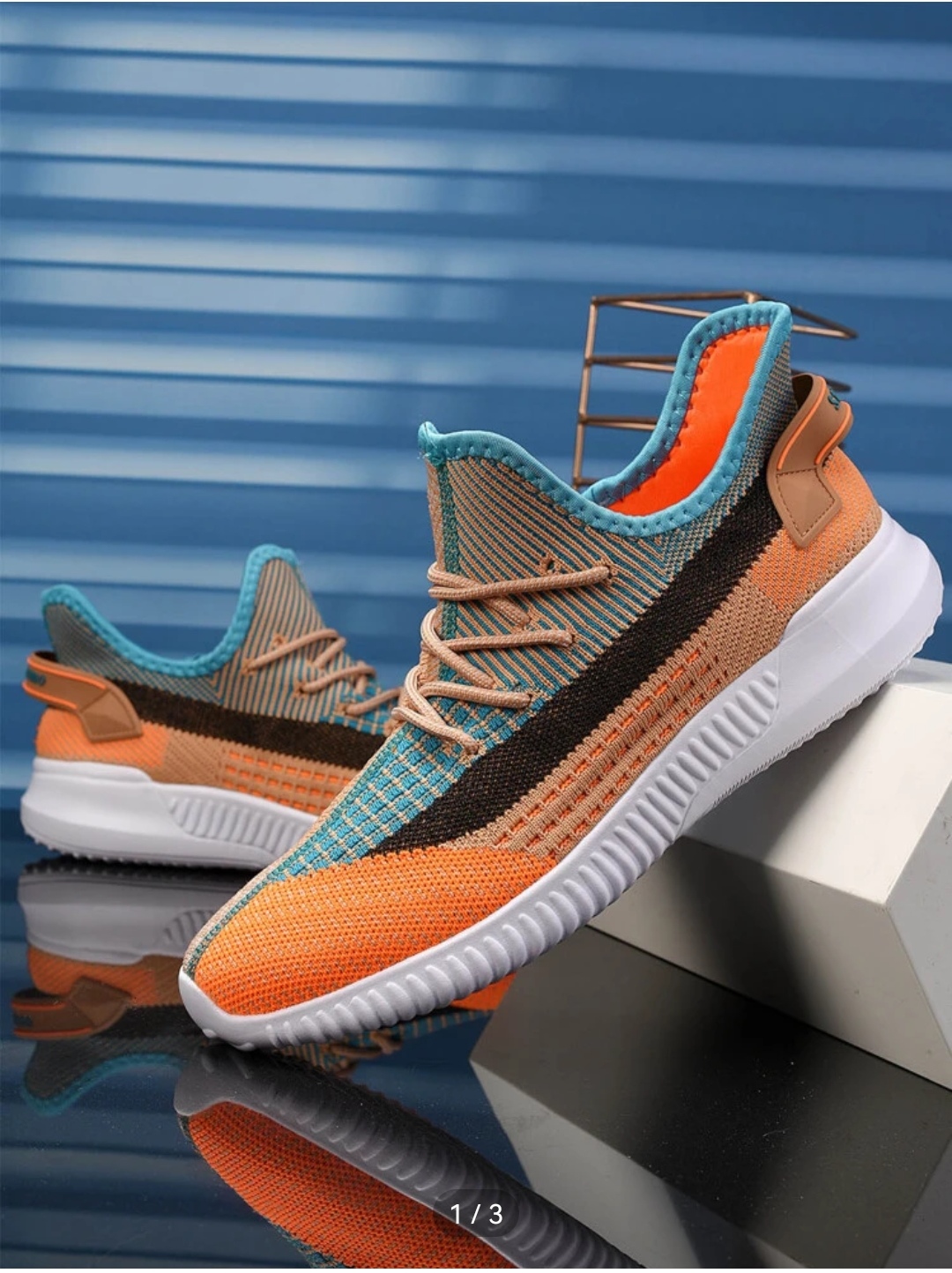 Men Color-block lace-up Shoe